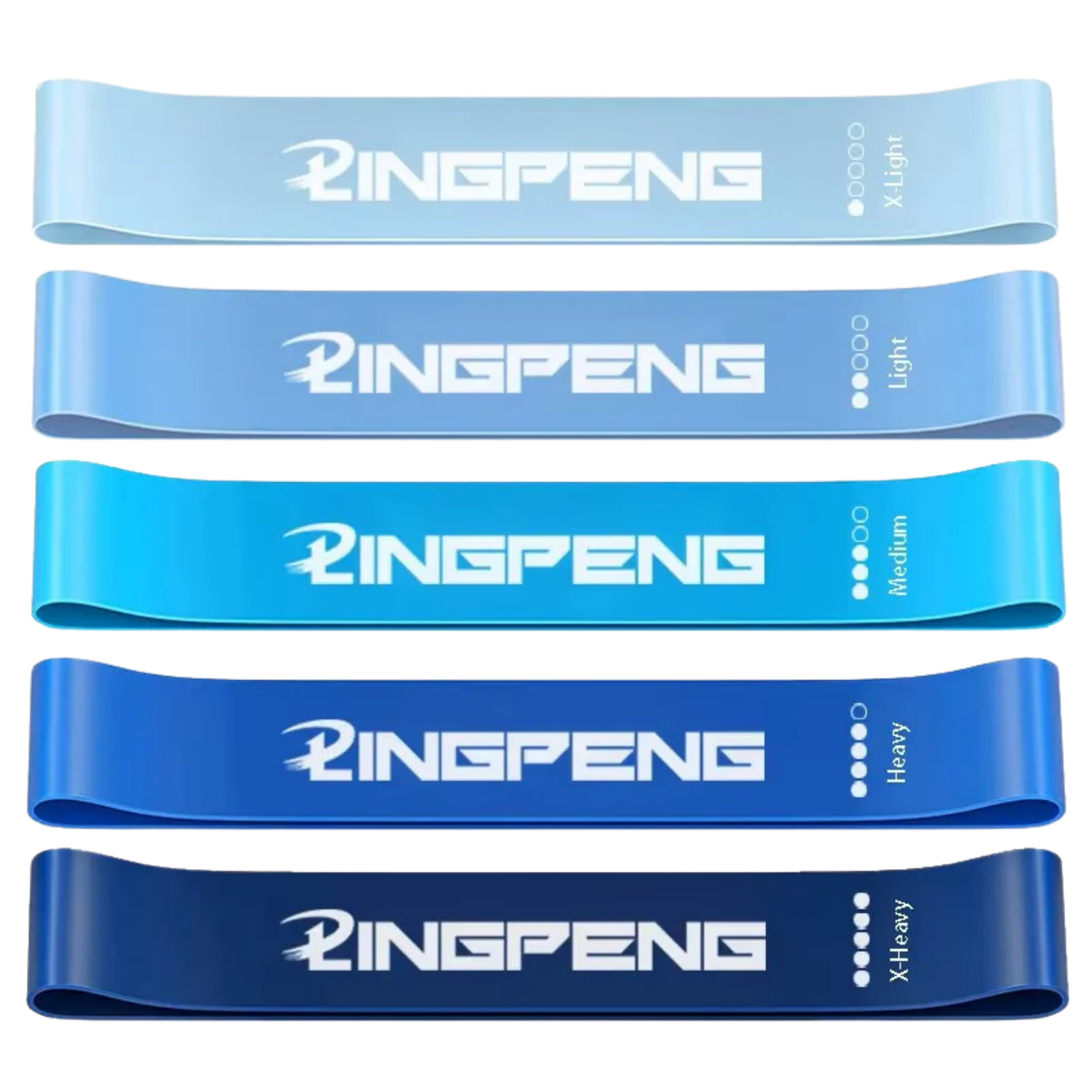 Premium Natural Latex Resistance Bands Set (5-Pack)