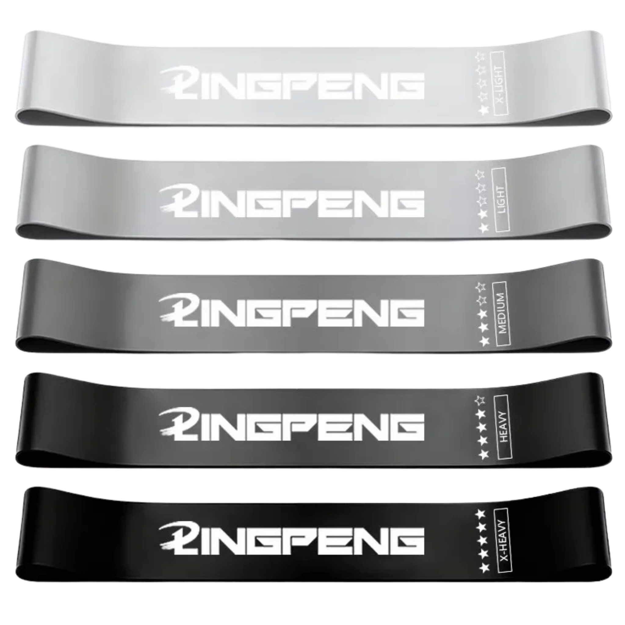 Premium Natural Latex Resistance Bands Set (5-Pack)