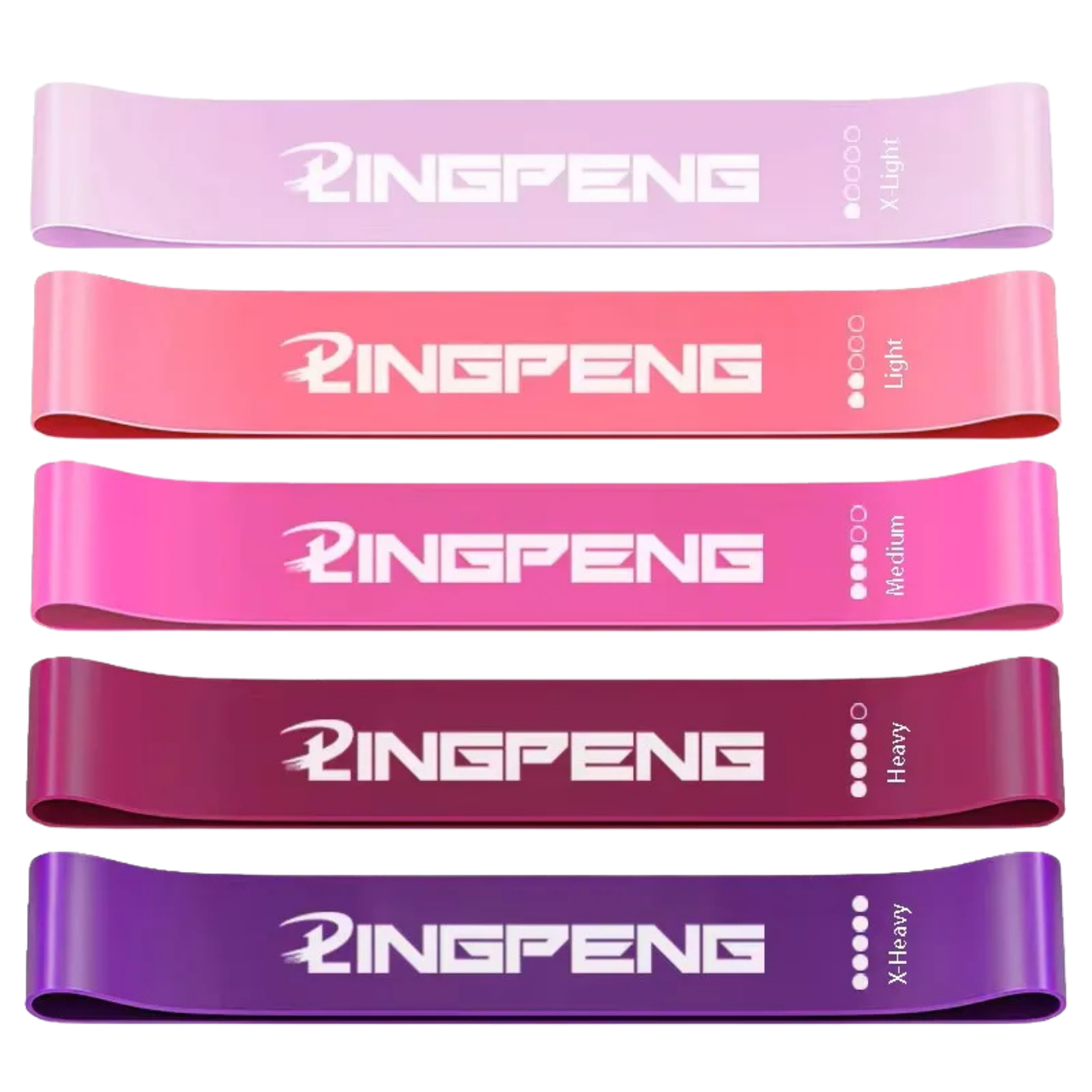 Premium Natural Latex Resistance Bands Set (5-Pack)