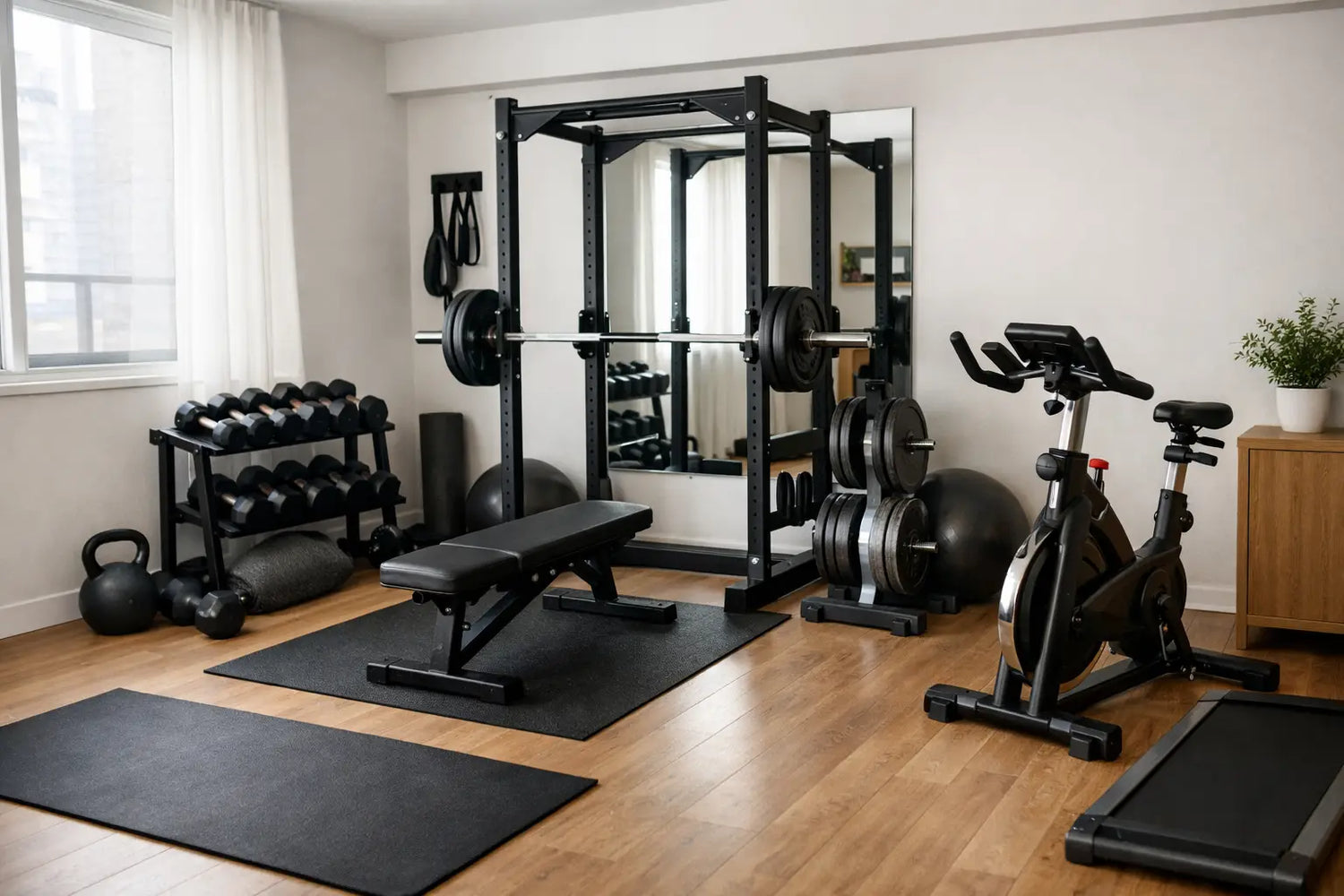 Small Apartment Gym Setup Example That Works