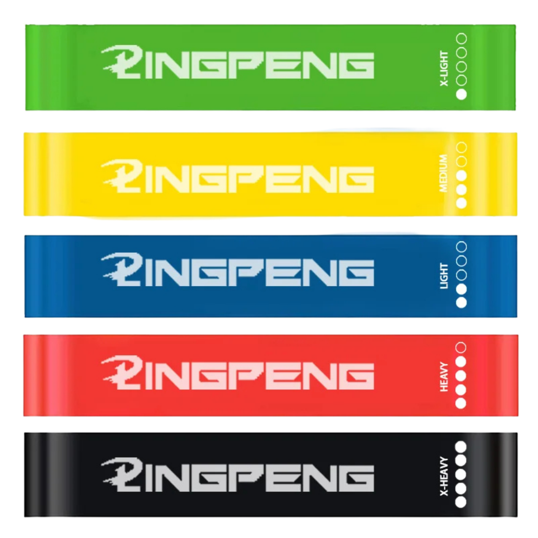 Premium Natural Latex Resistance Bands Set (5-Pack)