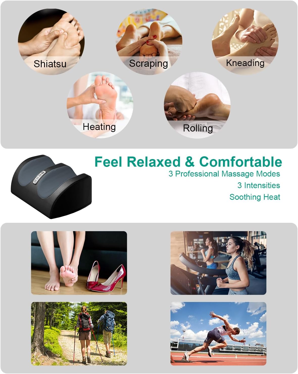 ZenFoot Harmony™️ - Masseur de pieds Shiatsu ultime pour une relaxation profonde et un soulagement de la douleur