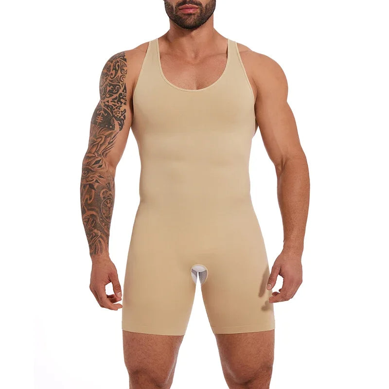 🔥 Shapewear a compressione completa per uomo: appiattisci all'istante i rotoli di pancia e schiena 🔥