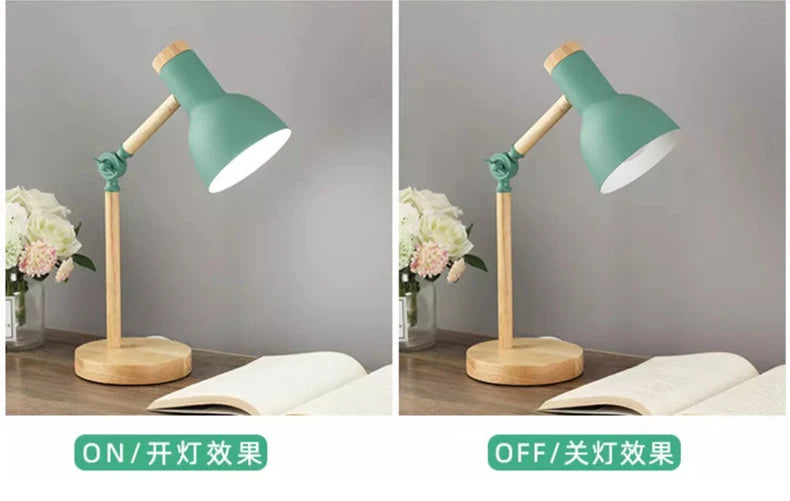 Nordic Style Wooden LED Table Lamp – Minimalist Eye Protection for Your Bedroom and Study 💡✨