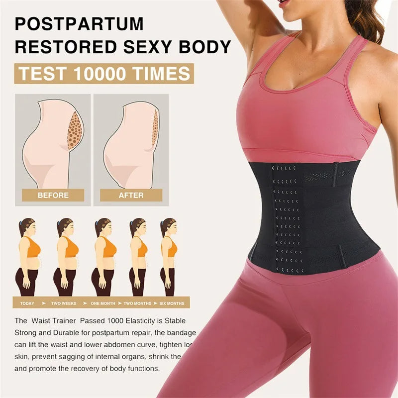 Ultimate Waist Trainer & Body Shaper: Double Tummy Control for a Slimmer, Confident You!" 💪👗