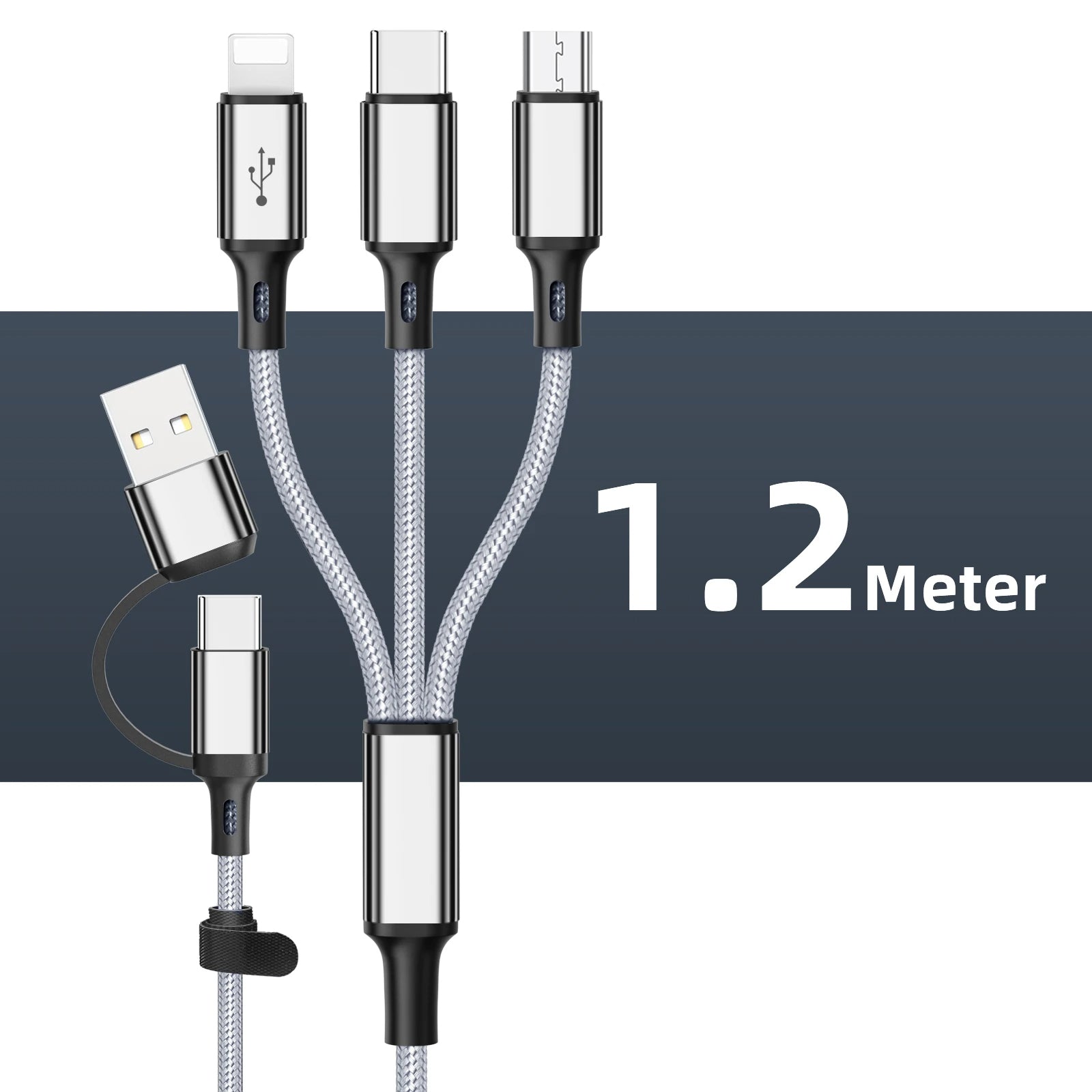 🔌 Cavo di ricarica rapida 3 in 1: potenza versatile per tutti i tuoi dispositivi! 🚀