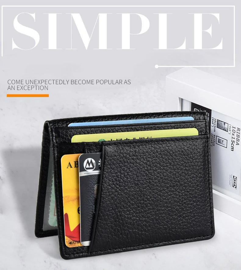 Sleek & Slim: The Minimalist Leather Card Holder for Modern Men