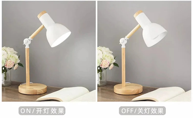 Nordic Style Wooden LED Table Lamp – Minimalist Eye Protection for Your Bedroom and Study 💡✨