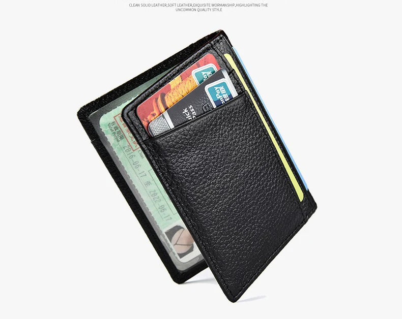 Sleek & Slim: The Minimalist Leather Card Holder for Modern Men