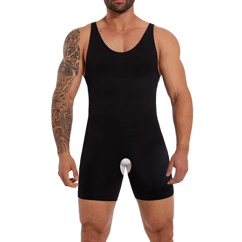 🔥 Shapewear a compressione completa per uomo: appiattisci all'istante i rotoli di pancia e schiena 🔥