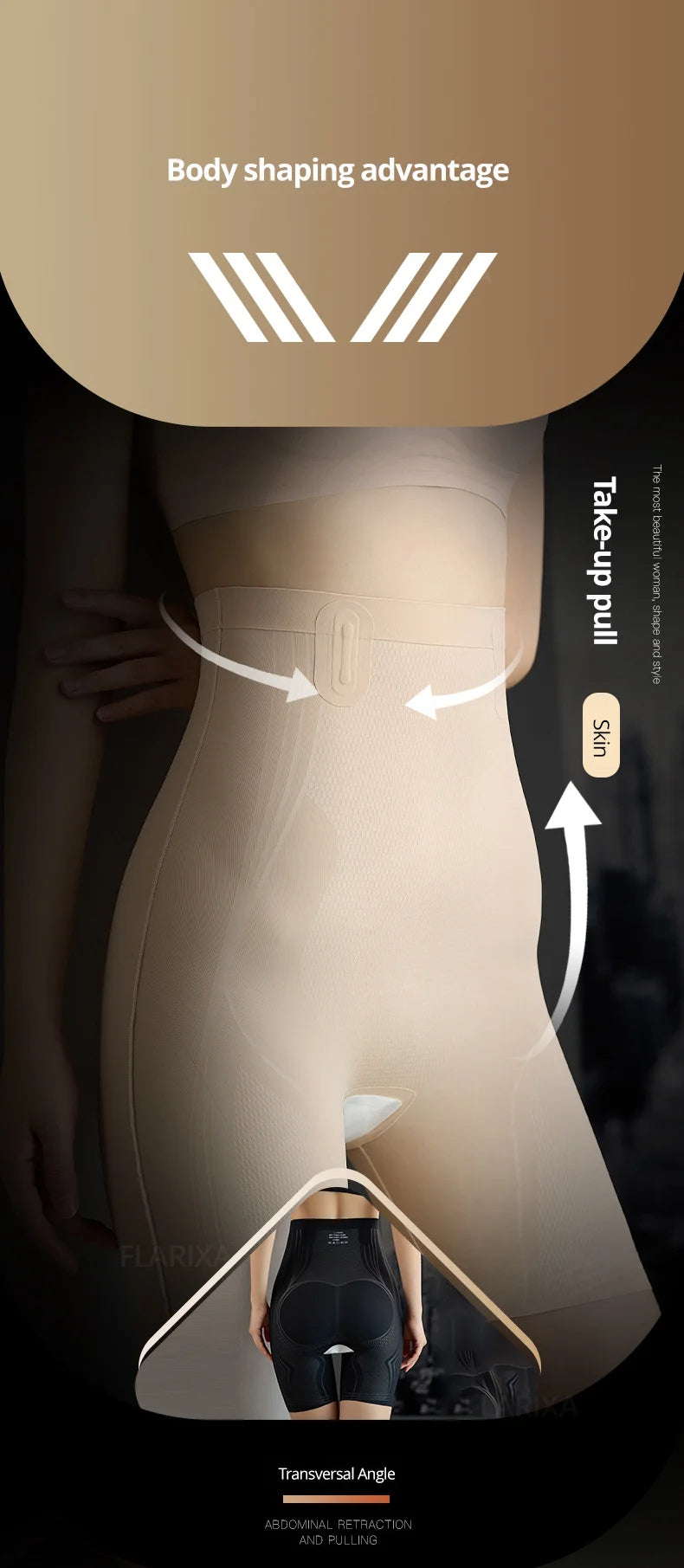 ✨ Flarixa 5D High-Waist Body Shaper – Controllo della pancia e sollevamento dei glutei definitivo 🌟