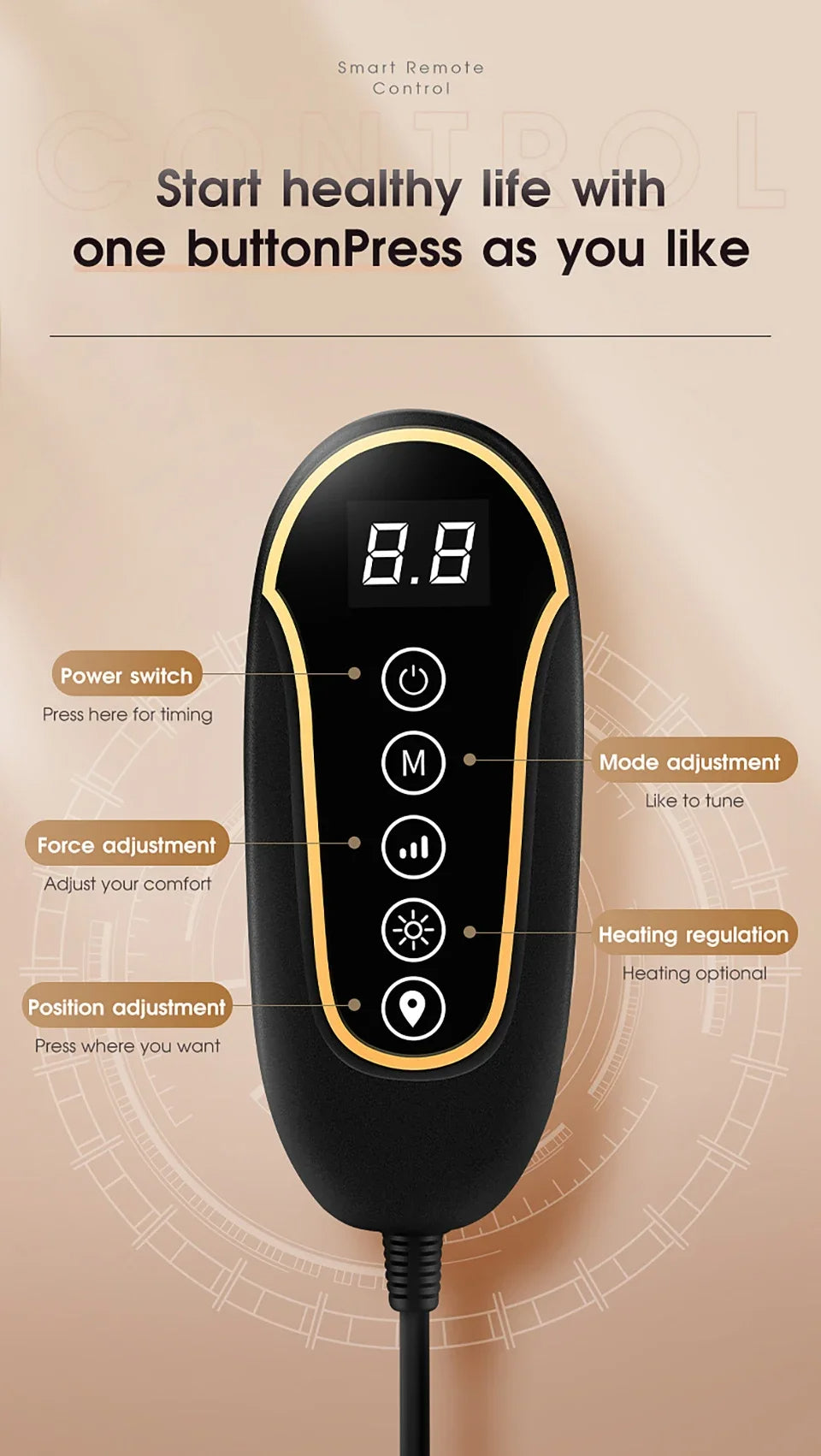 Materasso elettrico per massaggio - Rilassamento completo del corpo e sollievo dal dolore