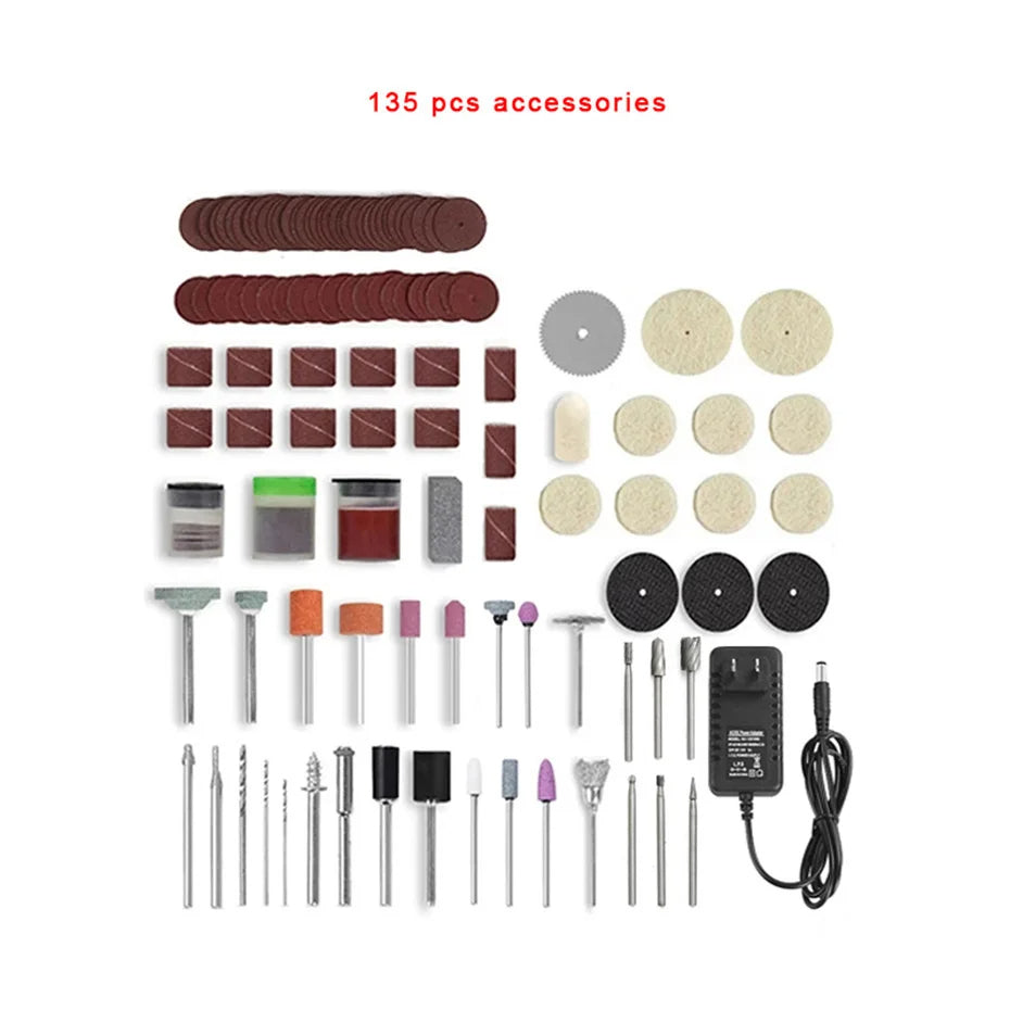 🔧 Ensemble d'outils rotatifs électriques multifonctions ultimes 100 V-240 V ⚙️