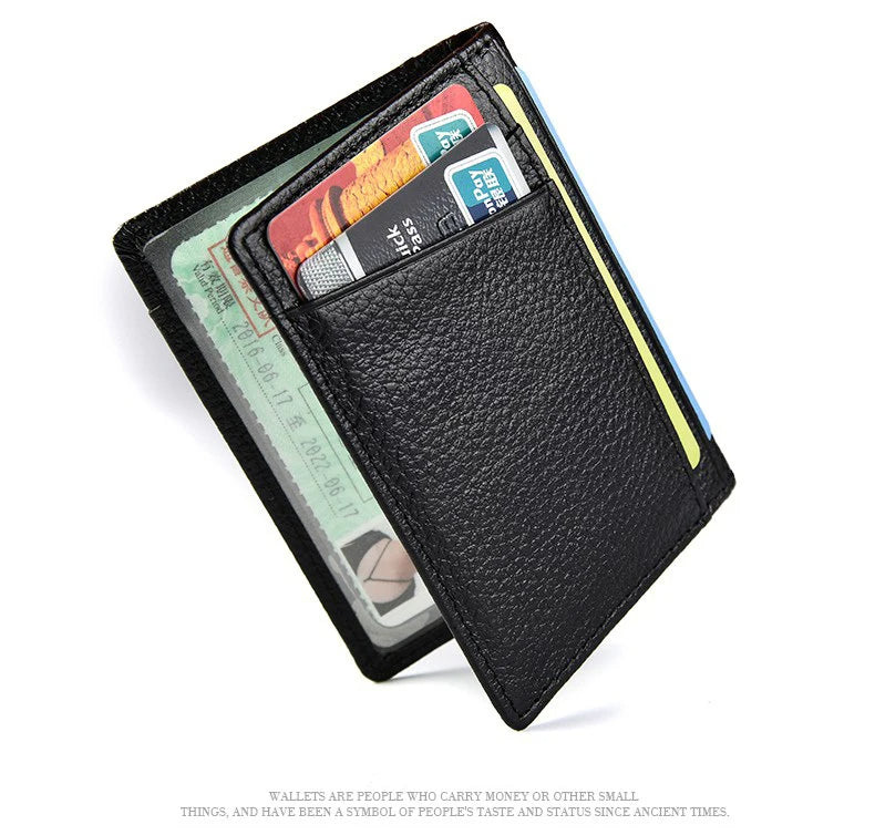 Sleek & Slim: The Minimalist Leather Card Holder for Modern Men