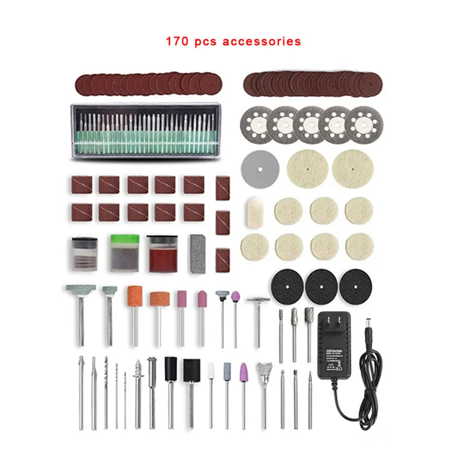 🔧 Ensemble d'outils rotatifs électriques multifonctions ultimes 100 V-240 V ⚙️