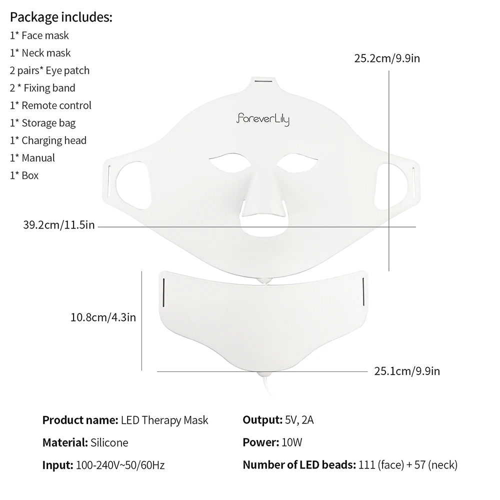 Masque de thérapie photonique LED 7 couleurs : soins professionnels de la peau à domicile 🌟