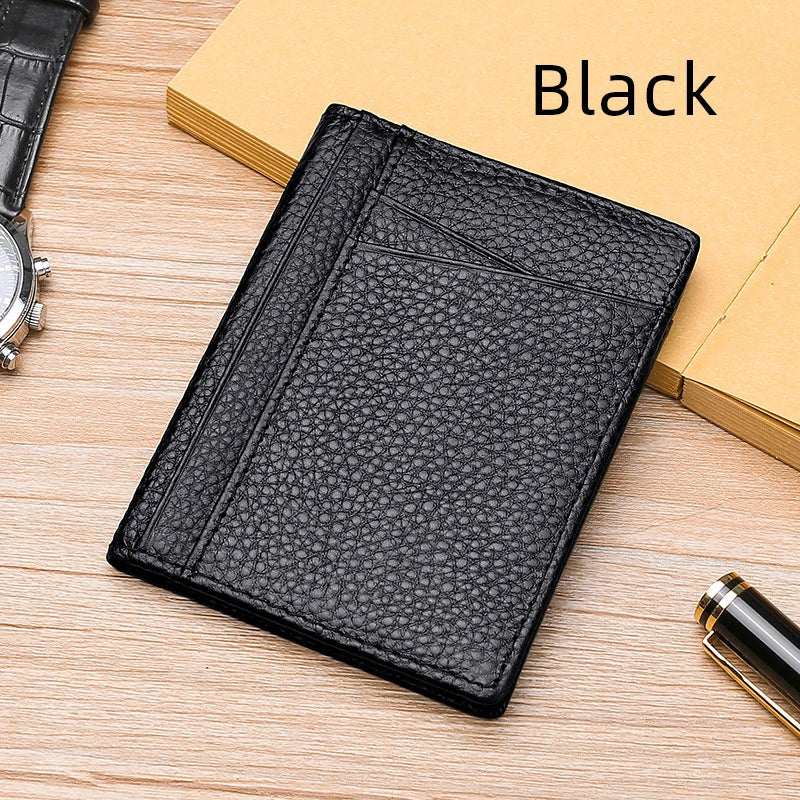 Sleek & Slim: The Minimalist Leather Card Holder for Modern Men