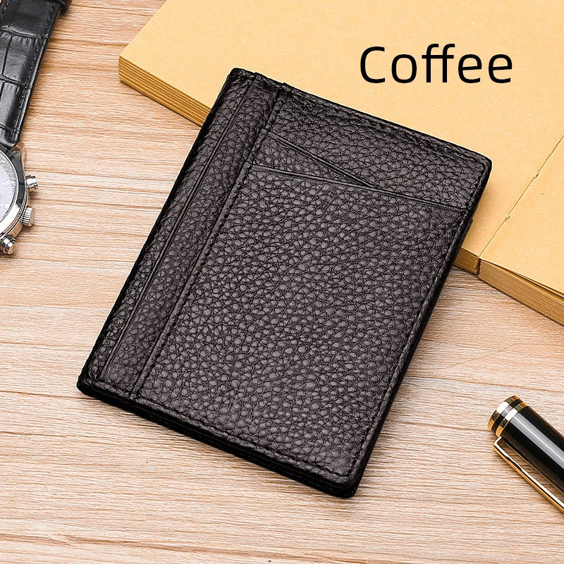 Sleek & Slim: The Minimalist Leather Card Holder for Modern Men