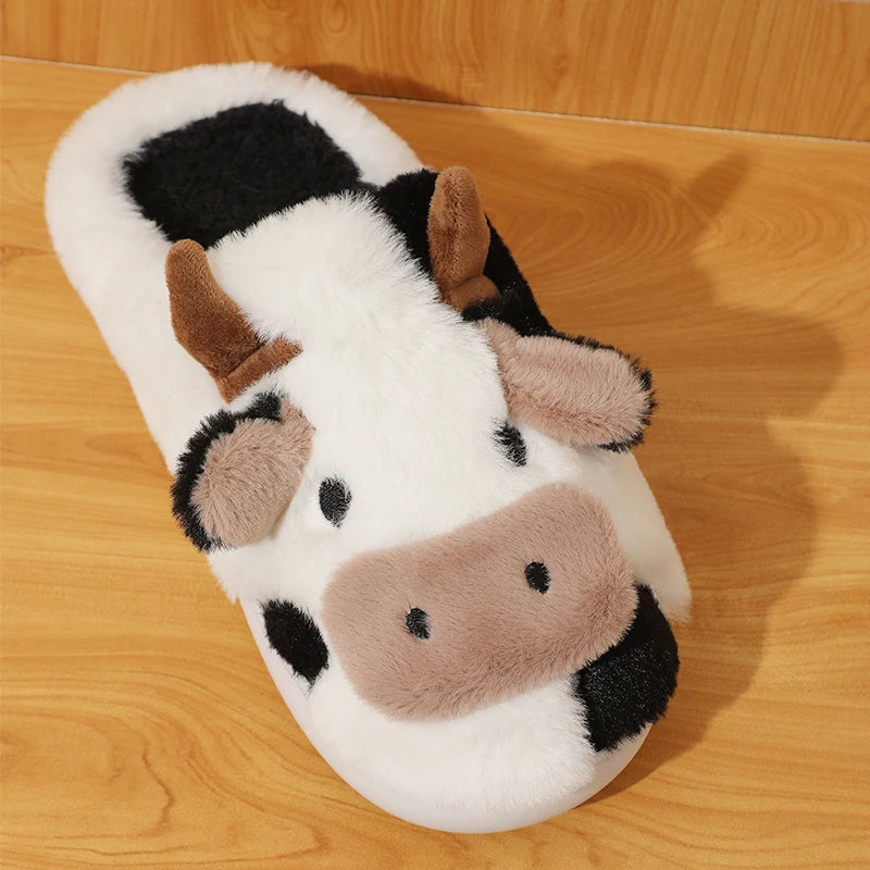 🐄 Cozy Cow Indoor Plush Slippers 🐄