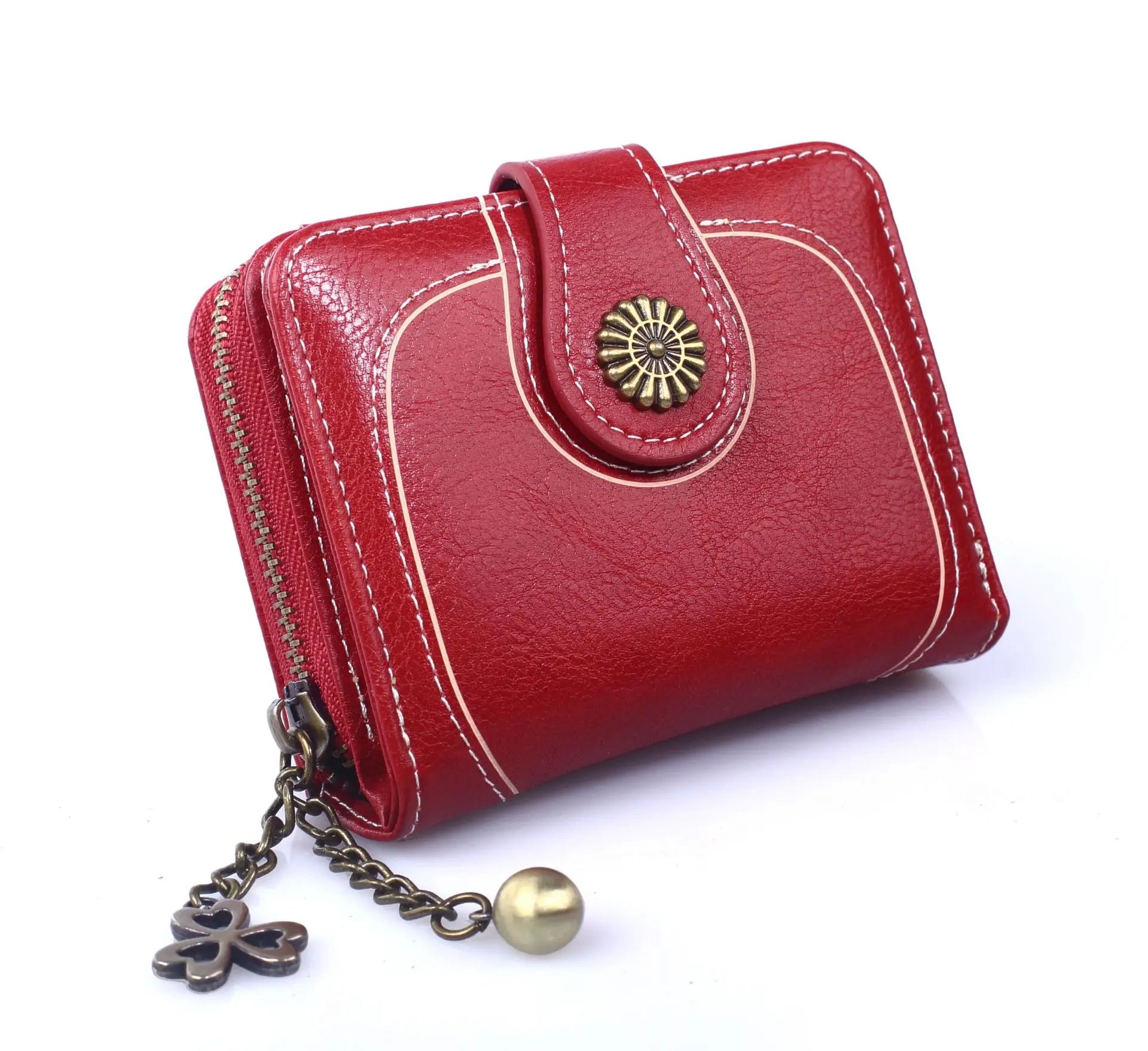 🌟 Elegance Meets Functionality – Stylish Women's PU Leather Coin Purse with Keychain Accent