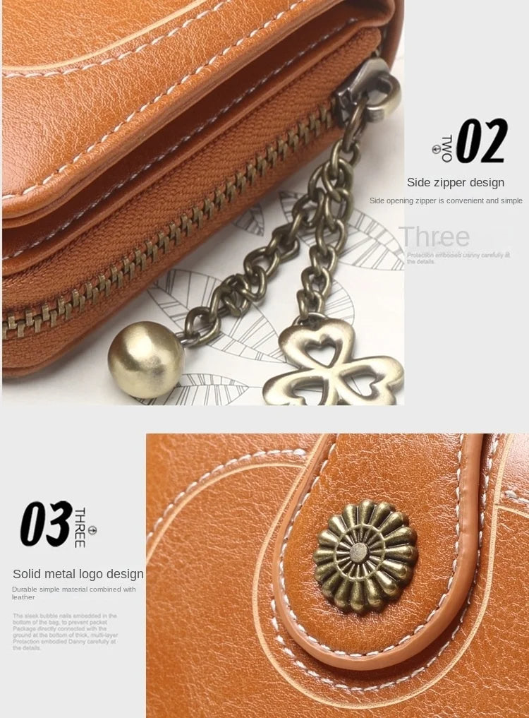 🌟 Elegance Meets Functionality – Stylish Women's PU Leather Coin Purse with Keychain Accent