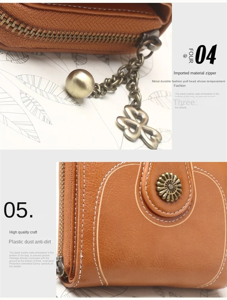 🌟 Elegance Meets Functionality – Stylish Women's PU Leather Coin Purse with Keychain Accent