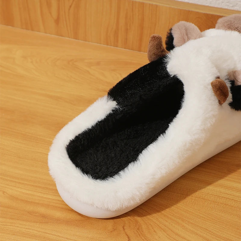 🐄 Cozy Cow Indoor Plush Slippers 🐄