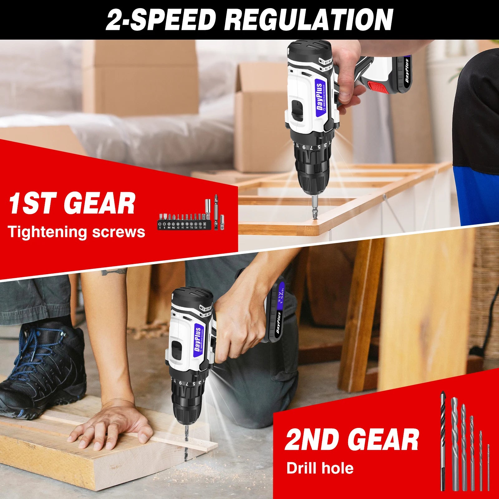 Cordless Electric Drill 21V – Your Ultimate Power Tool for Home & DIY Projects! 🔧🔋