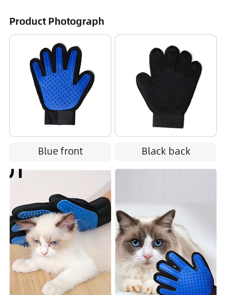 Gants de massage pour l'épilation des poils d'animaux 🐾 | Parfaits pour les chats et les chiens !