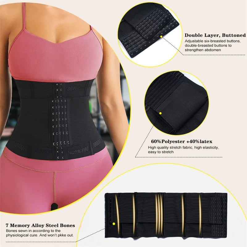 Ultimate Waist Trainer & Body Shaper: Double Tummy Control for a Slimmer, Confident You!" 💪👗