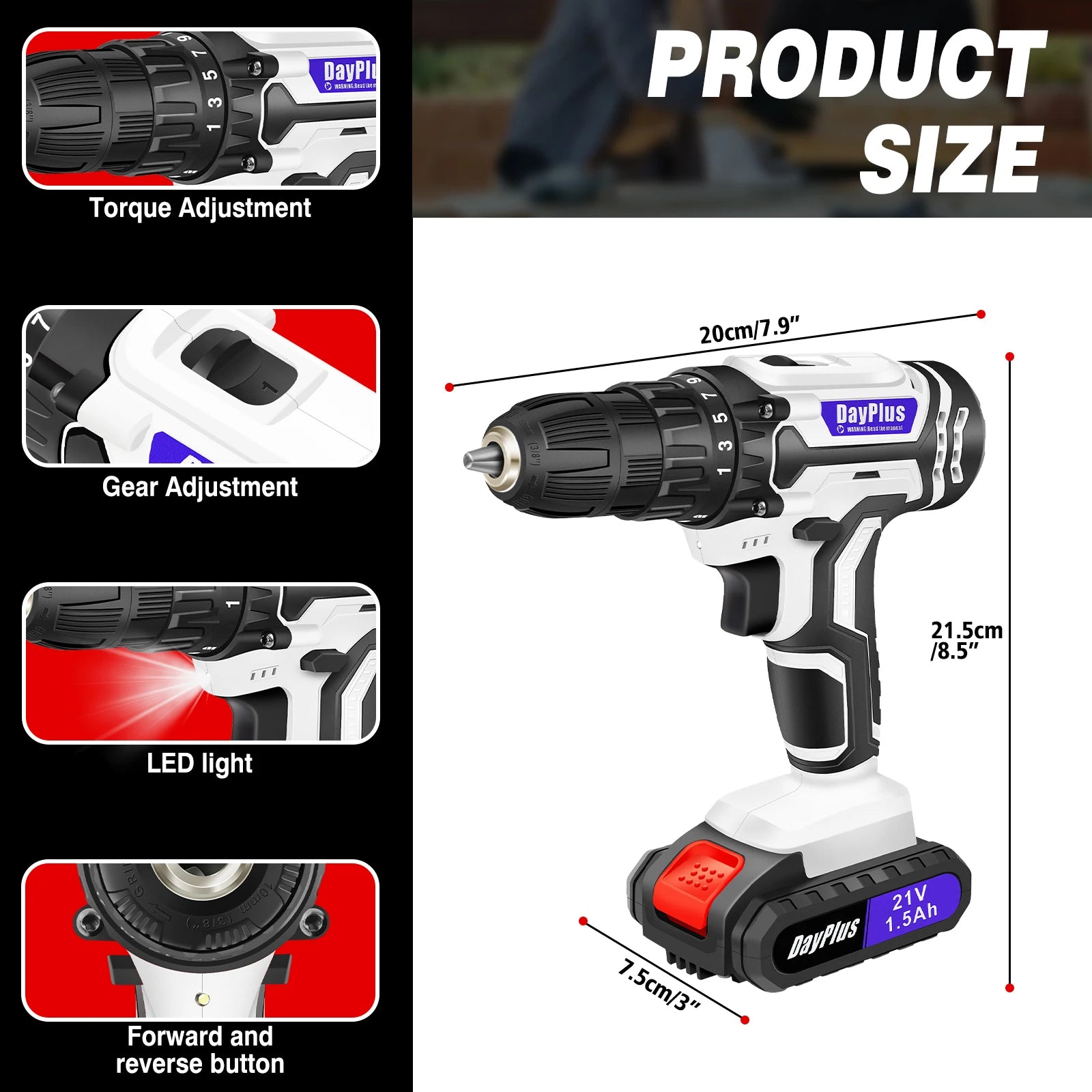 Cordless Electric Drill 21V – Your Ultimate Power Tool for Home & DIY Projects! 🔧🔋