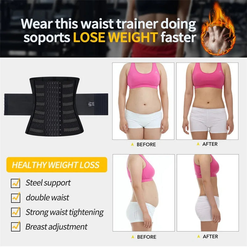 Ultimate Waist Trainer & Body Shaper: Double Tummy Control for a Slimmer, Confident You!" 💪👗