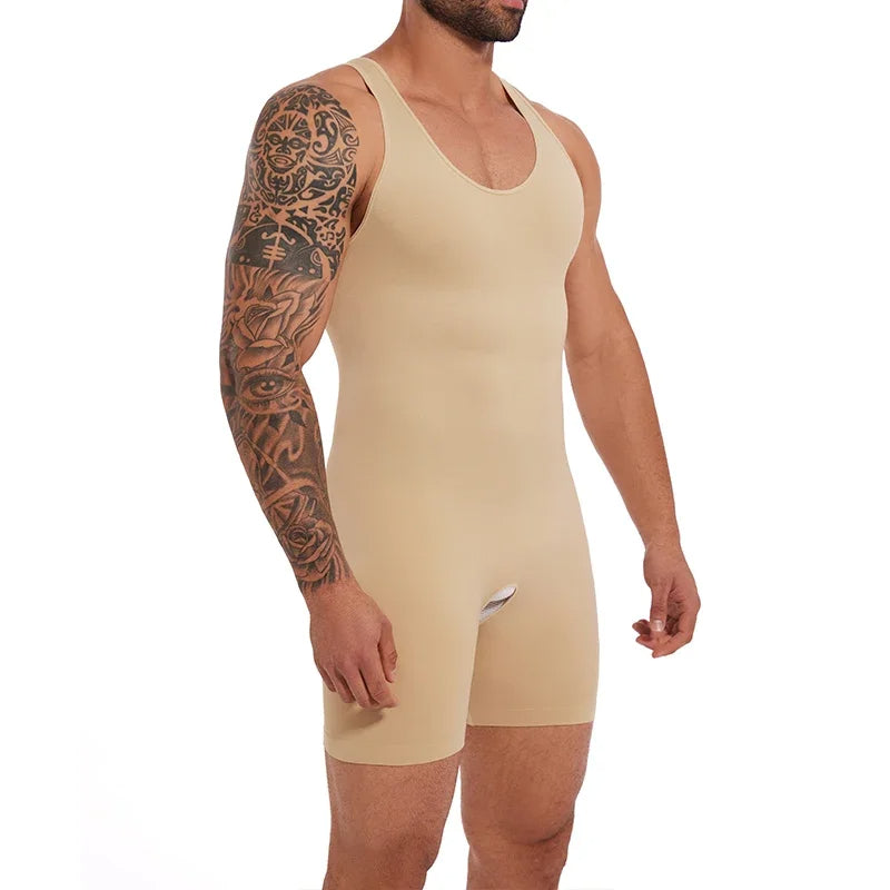 🔥 Shapewear a compressione completa per uomo: appiattisci all'istante i rotoli di pancia e schiena 🔥