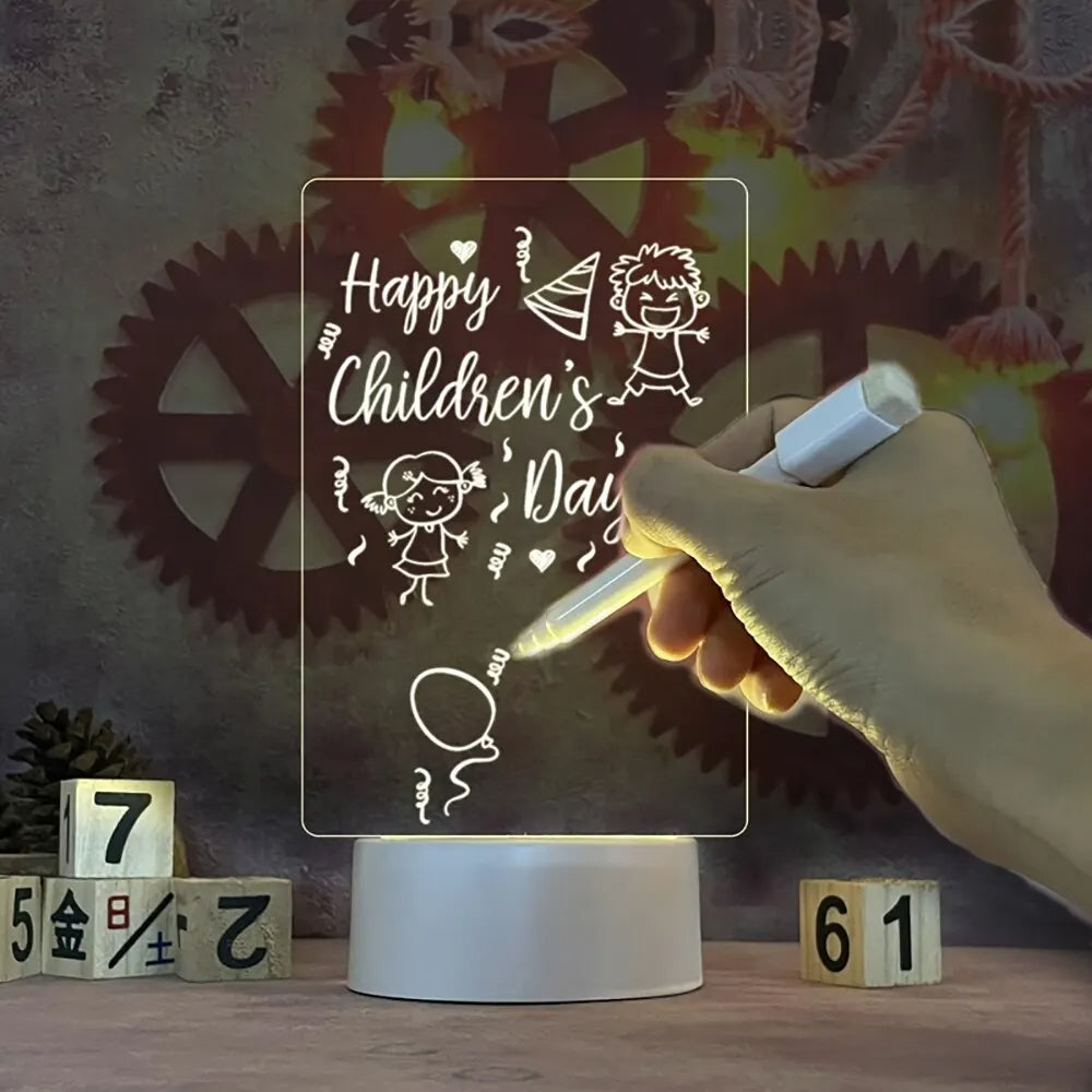 Creative USB LED Lamp with Message Board: A Unique Gift for Kids and Adults! 🌟🎁