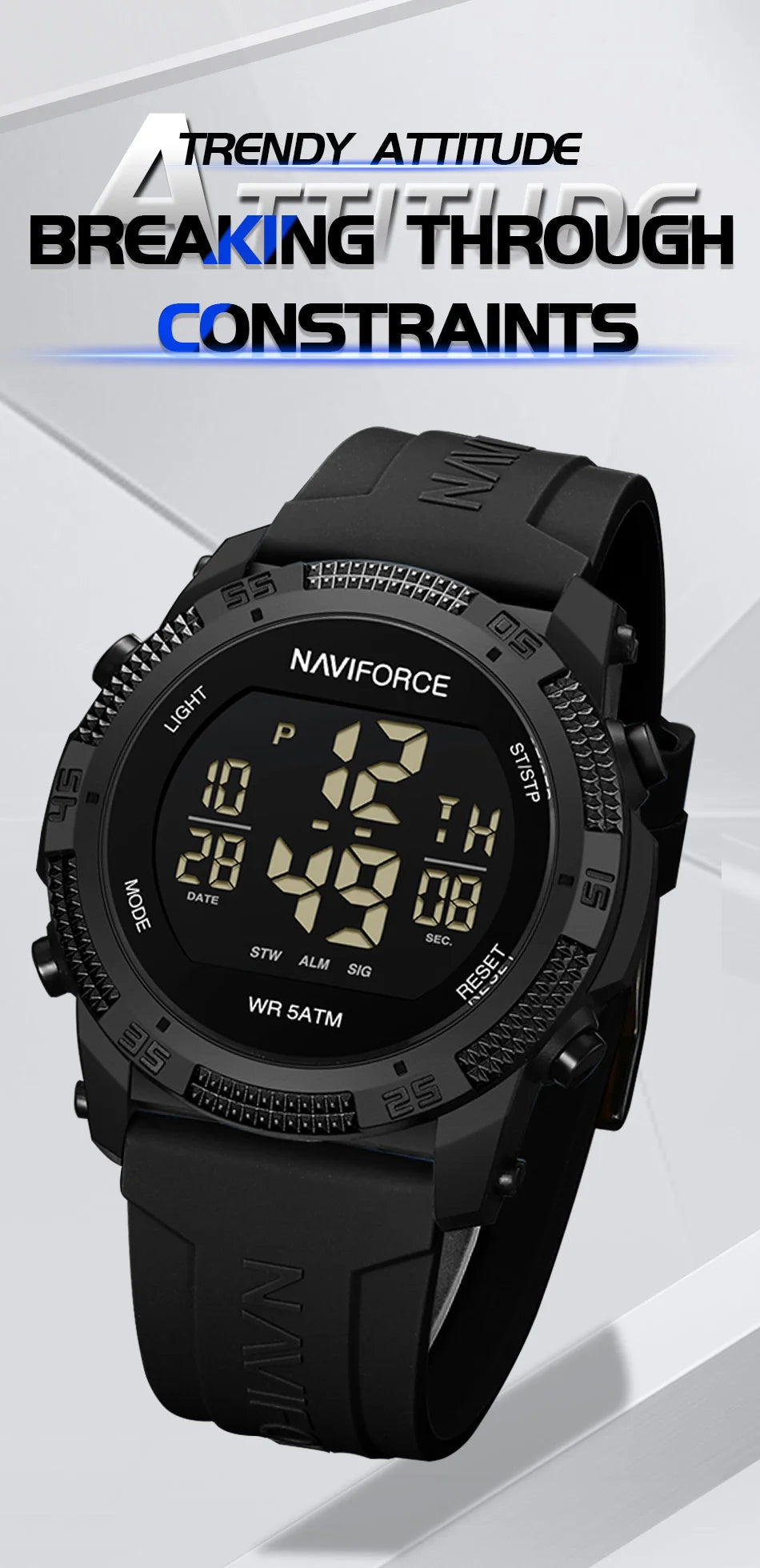 🌟 Orologio digitale impermeabile di alta qualità NAVIFORCE 🌟