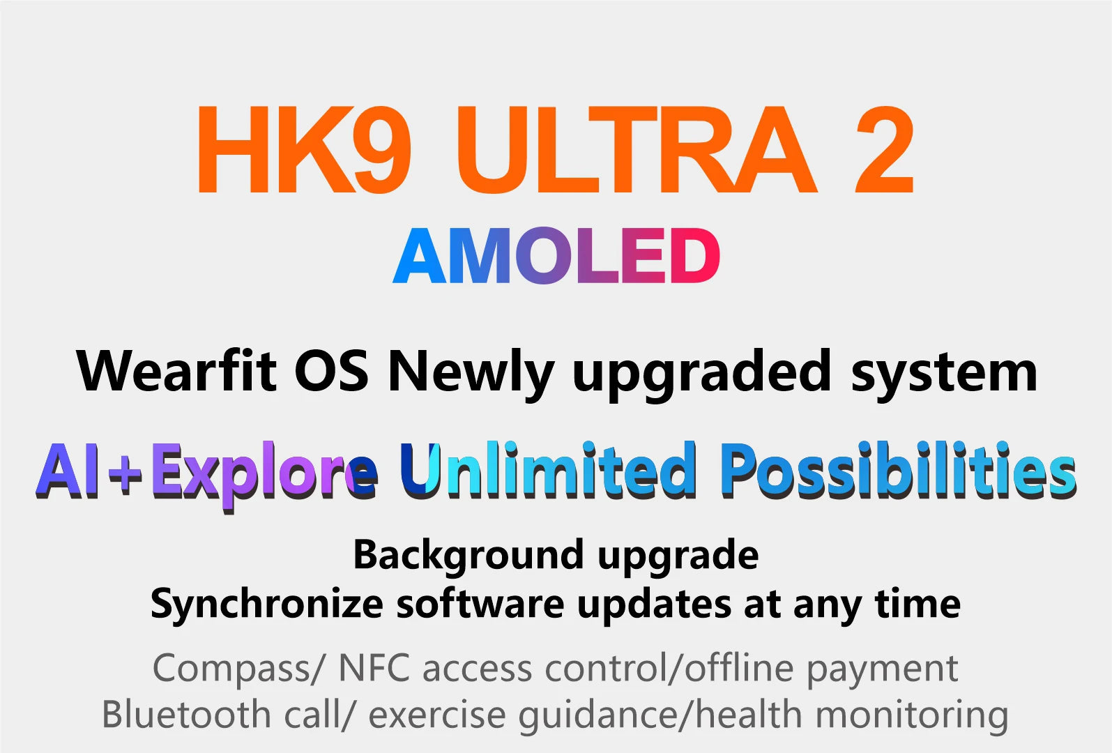 Smartwatch HK9 Ultra 2 con display AMOLED e integrazione ChatGPT