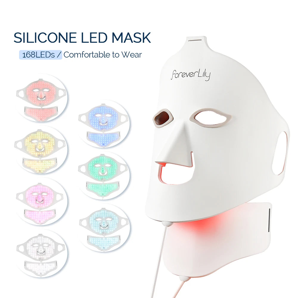 Masque de thérapie photonique LED 7 couleurs : soins professionnels de la peau à domicile 🌟