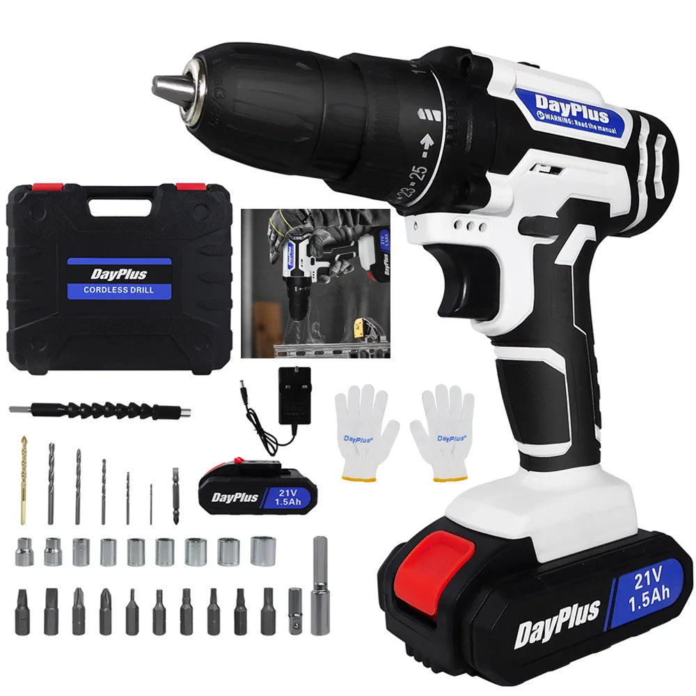 Cordless Electric Drill 21V – Your Ultimate Power Tool for Home & DIY Projects! 🔧🔋