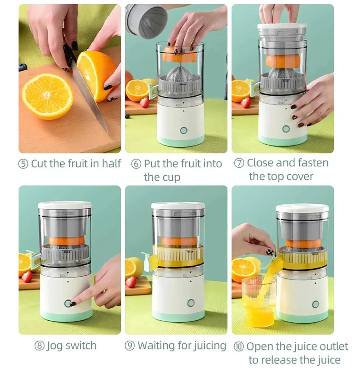 Presse-agrumes automatique USB portable – Jus frais à tout moment, n’importe où 🍊