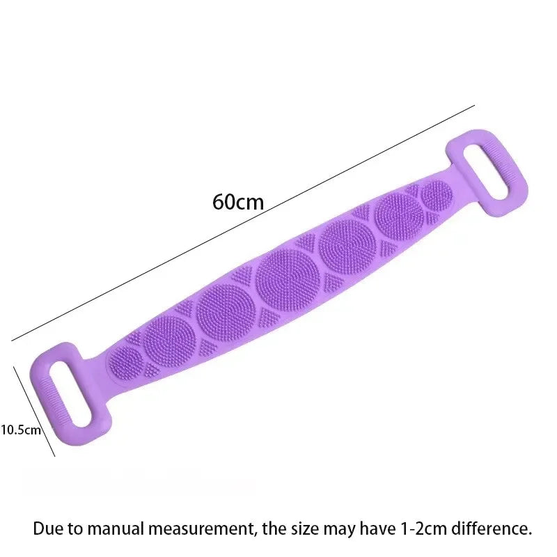 🌸 Scrubber per la schiena e massaggiatore per il bagno in silicone a doppia faccia 🌿