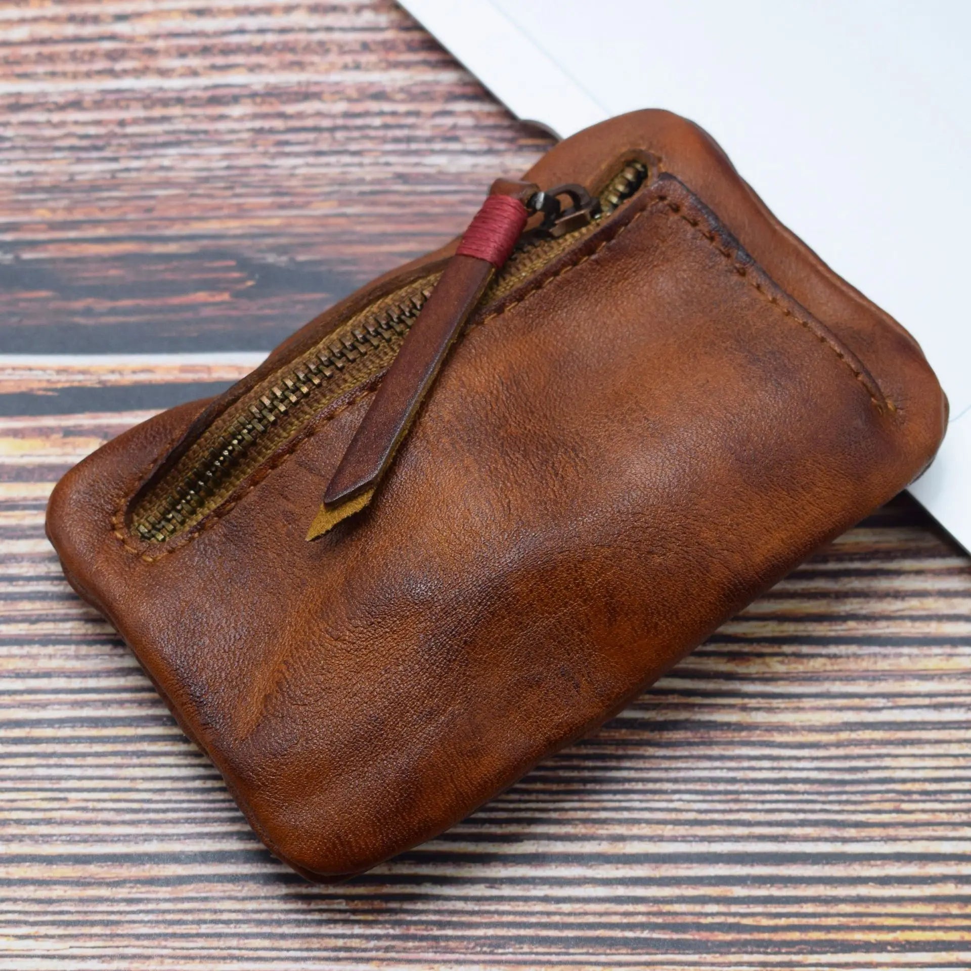 🧳 Pochette à monnaie en cuir vintage intemporelle - L'élégance rencontre la praticité