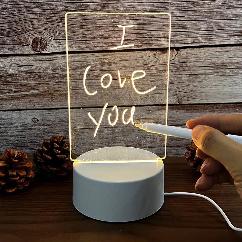 Creative USB LED Lamp with Message Board: A Unique Gift for Kids and Adults! 🌟🎁