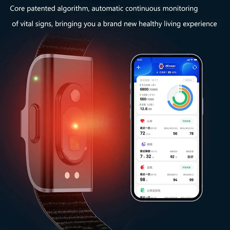 VitaPulse Pro: braccialetto intelligente per la salute con dati biometrici per un monitoraggio completo di fitness e benessere