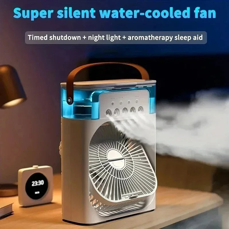 BreezeMist Fusion: ventilatore condizionatore d'aria 3 in 1 per raffreddamento, umidificazione e comfort illuminante