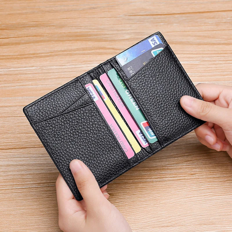 Sleek & Slim: The Minimalist Leather Card Holder for Modern Men