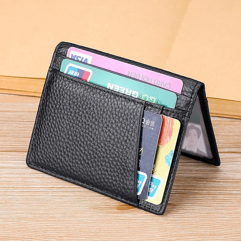 Sleek & Slim: The Minimalist Leather Card Holder for Modern Men