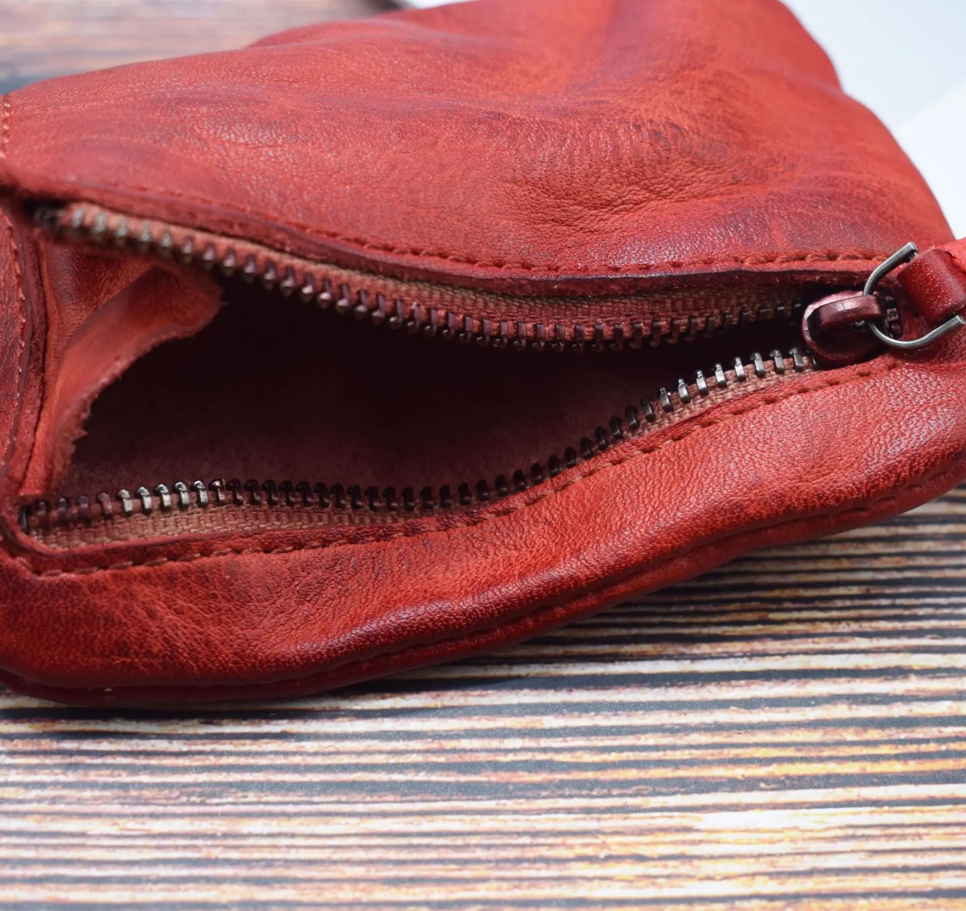 🧳 Pochette à monnaie en cuir vintage intemporelle - L'élégance rencontre la praticité