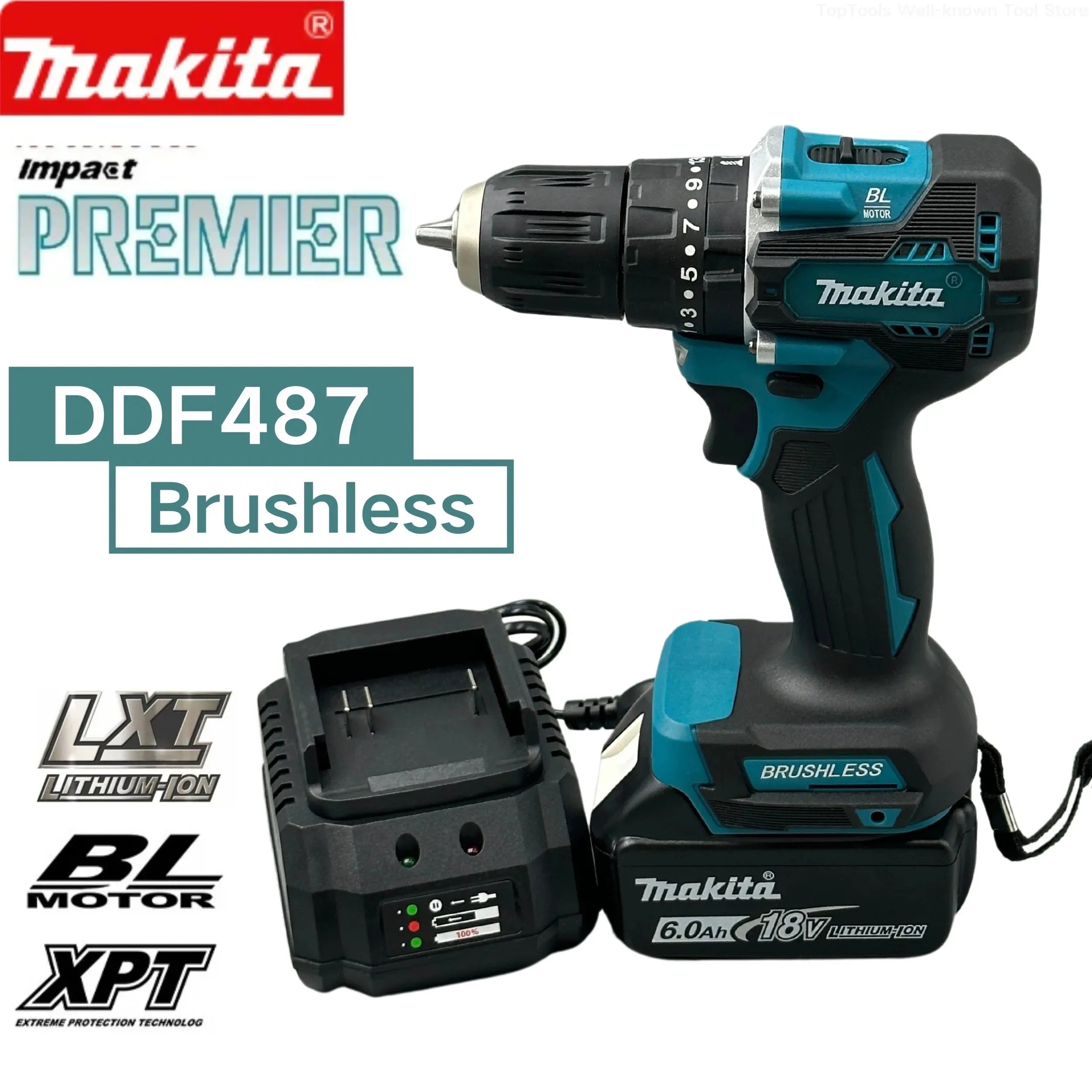 🔧 Perceuse sans fil sans balai Makita DDF487 - Puissance, précision, performances ! 🔧