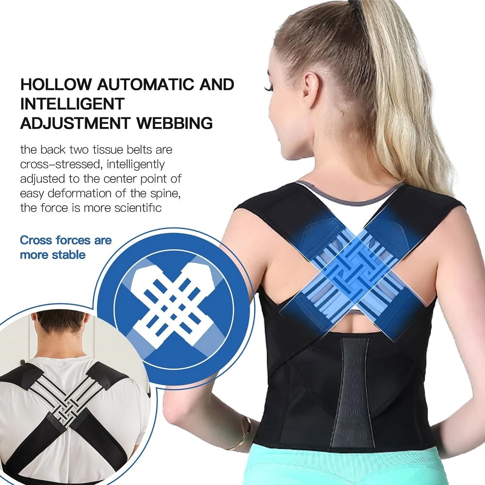 Correcteur de posture pour corset dorsal pour femmes et hommes :