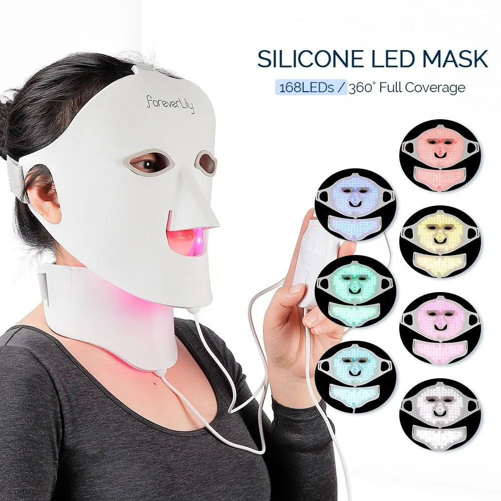 Masque de thérapie photonique LED 7 couleurs : soins professionnels de la peau à domicile 🌟